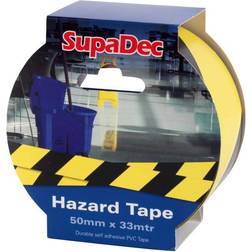 Supadec Hazard Warning Tape 50mm Yellow/Black [SDHWT50Y]